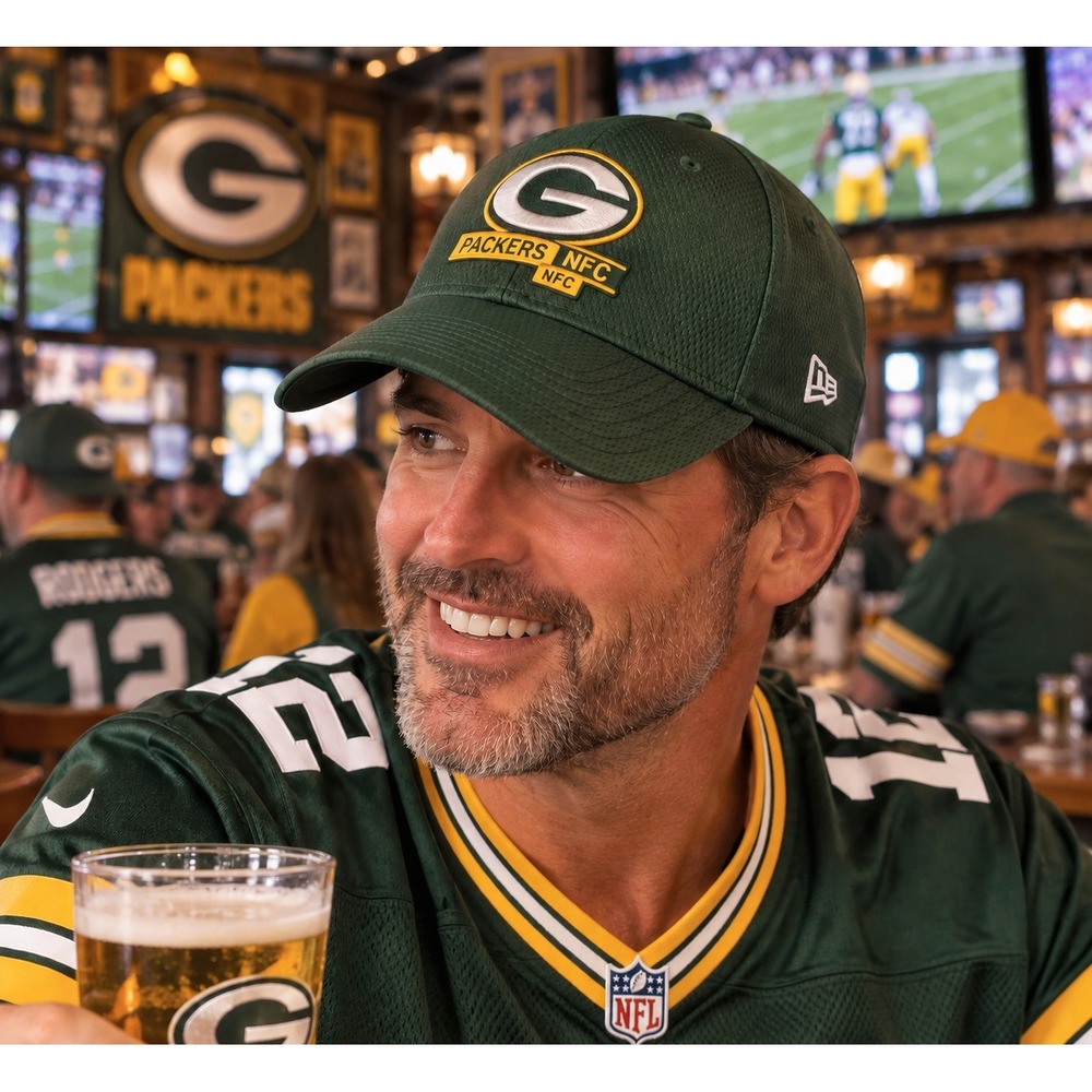 New Era 39THIRTY Green Bay Packers Sideline Coach's Hat NFC Green L/XL